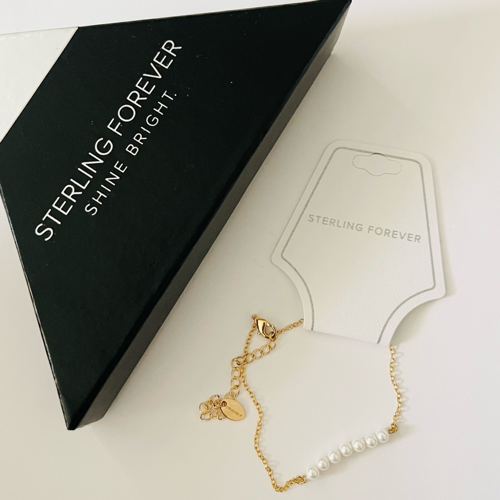 Sterling Forever Dainty Pearl Bracelet - Picture 8 of 9
